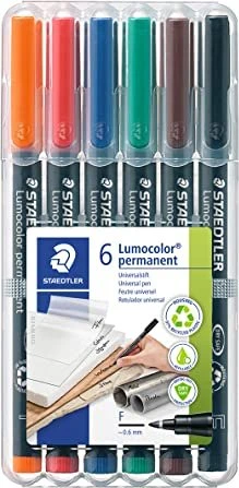 Staedtler Lumocolor 318 permanent sortiert, 6er-Set