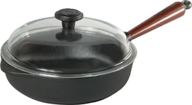 Skeppshult Servierpfanne mit Holzgriff und Glasdeckel 25cm