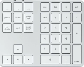 Satechi Extended Wireless Keypad Mac, silber, Bluetooth