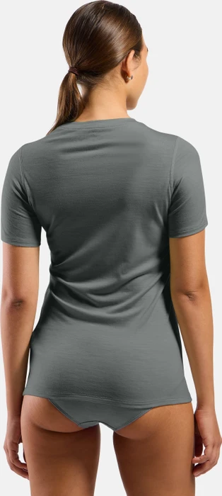 Odlo Natural Merino 160 Baselayer Funktionsshirt kurzarm odlo steel grey melange (Damen)