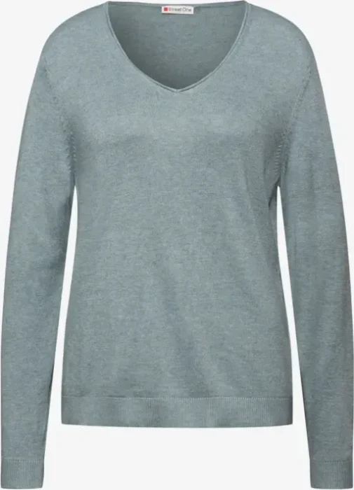 Street One V-Neck Pullover nile blue mel. (Damen)