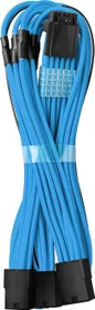 CableMod Pro ModMesh 12VHPWR PCI-e Extension, 3x 8-Pin PCIe Stecker auf 16-Pin PCIe 5.0 12VHPWR Stecker, Adapterkabel, hellblau, 45cm (CM-PCAB-16P3-N45KLB-5PC-R)