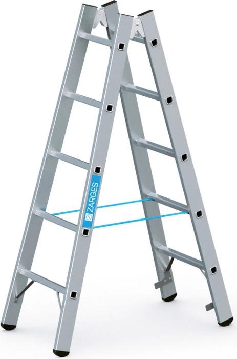 Zarges Coni B Alu 2-tlg. Stehleiter, 2x 5 Stufen