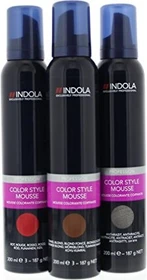 Indola Color Style Mousse temporäre Haarfarbe mittelbraun, 200ml