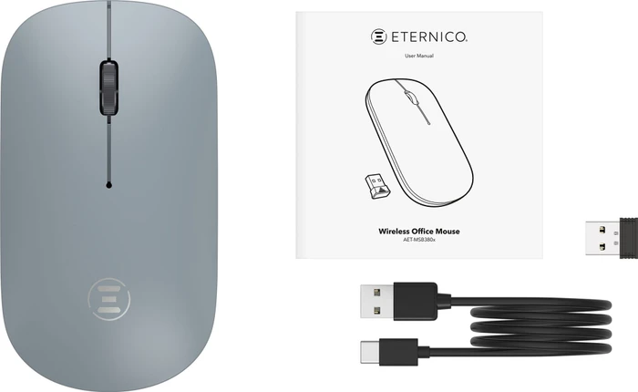 Eternico MSB380 Wireless Office Mouse dunkelblau, USB/Bluetooth