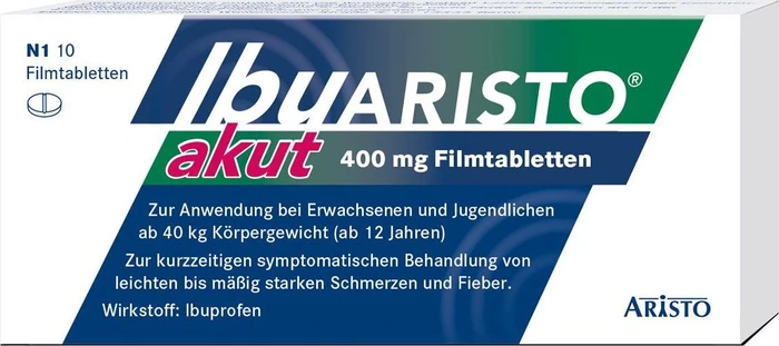 Aristo Pharma IbuARISTO akut 400mg Filmtabletten, 10 Stück