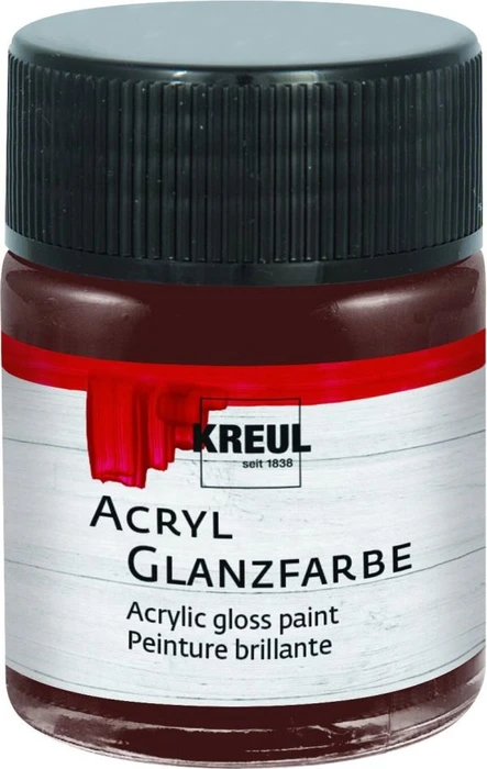 Kreul Acryl Glanzfarbe, dunkelbraun, 50ml