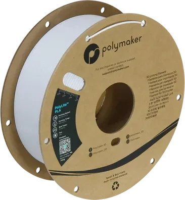 Polymaker PolyLite PLA, Cold White, Spule, 1.75mm, 1.00kg