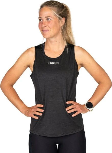 Fusion C3 Laufshirt ärmellos schwarz (Damen)