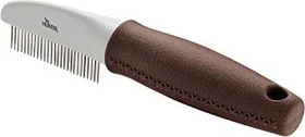 Hunter Spa Pflegekamm mit rotierenden Zinken, zur Pflege von Deckhaar und Unterwolle, 19.0x4.0cm, M, grau/braun