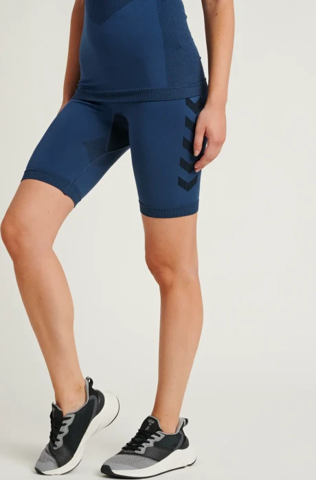 hummel Seamless Training Short Tights Hose kurz dark denim (Damen)