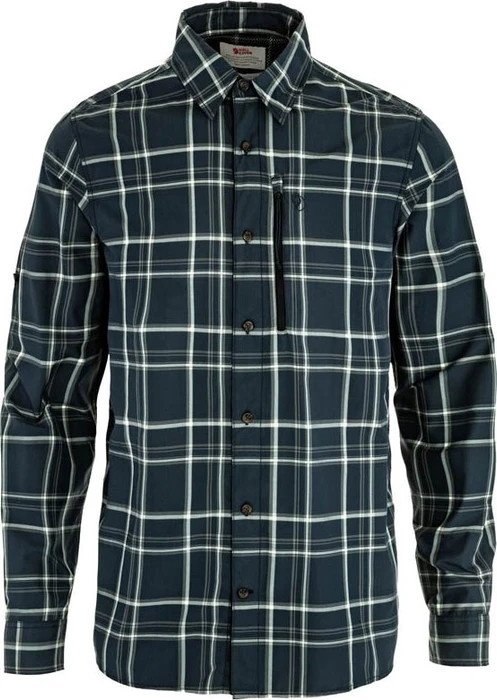 Fjällräven Abisko Hike Hemd langarm dark navy/chalk white (Herren)