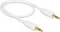 DeLOCK Klinkenkabel 3-Pin Stereo, 3.5mm Stecker auf 3.5mm Stecker, weiß, 0.5m Vorschaubild