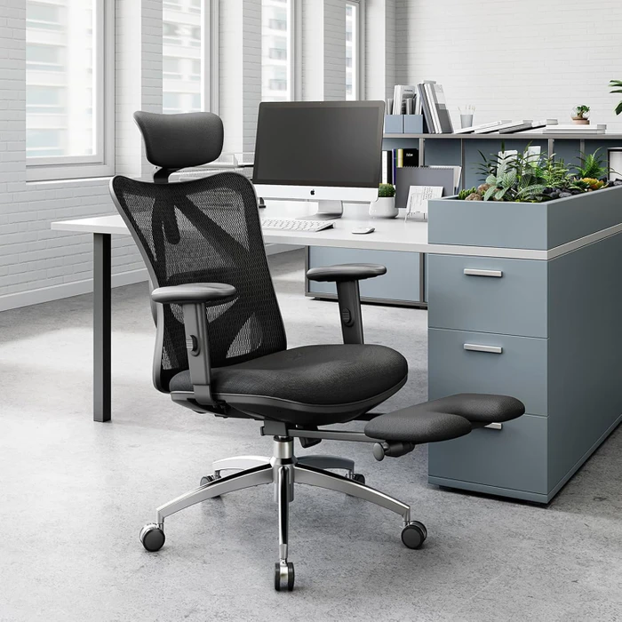 Sihoo M18 Classic Office Bürostuhl mit Fußstütze, schwarz