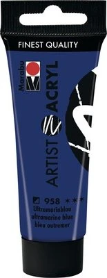 Marabu Artist Acryl Acrylfarbe, ultramarinblau, 22ml
