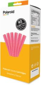 Polaroid3D Candy Cartridges essbares 3D-Druck Material mit Himbeergeschmack Strawberry, rosa, Stick, 120g, 40er-Pack