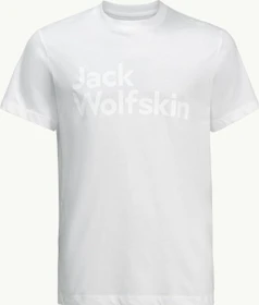 Jack Wolfskin Essential Logo T-Shirt kurzarm weiß (Herren)