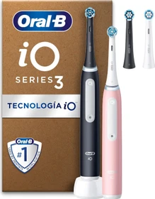 Oral-B iO Series 3 Plus Edition matte black/blush pink + 2. Handstück + 4 Aufsteckbürsten