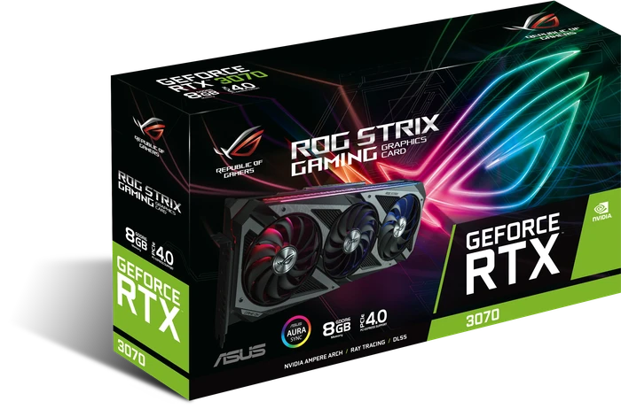 ASUS ROG Strix GeForce RTX 3070, ROG-STRIX-RTX3070-8G-GAMING, 8GB GDDR6, 2x HDMI, 3x DP