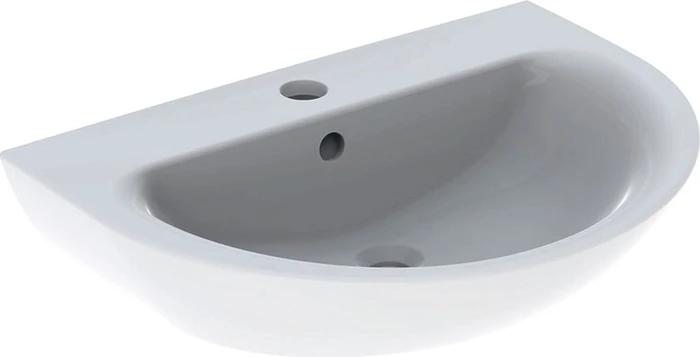 Geberit Renova Waschtisch 70cm, Hahnloch mittig, mit Überlauf, weiß