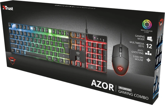 Trust Gaming GXT 838 Azor Keyboard & Mouse Gaming Combo, USB, ND
