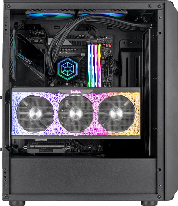 SilverStone Fara 511Z, schwarz, Glasfenster