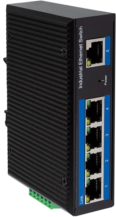LogiLink NS200 Industrial Railmount Switch, 5x RJ-45