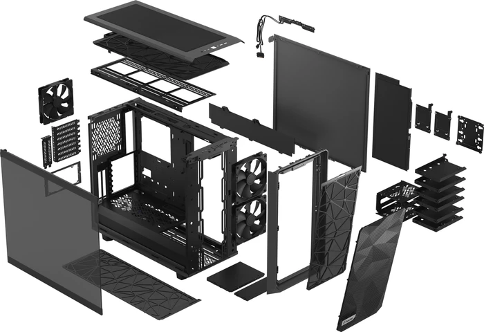 Fractal Design Meshify 2 Gray TG Light Tint, Glasfenster