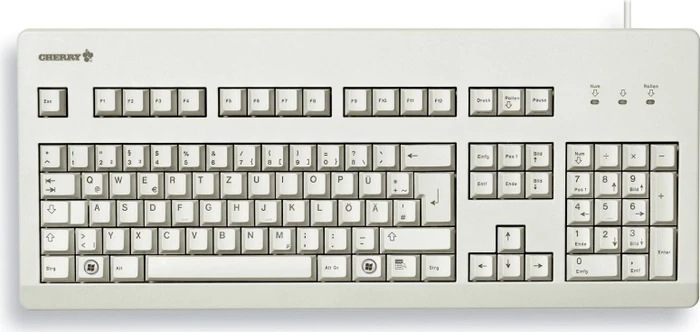 Cherry G80-3000 hellgrau, MX BLUE, PS/2 & USB, DE