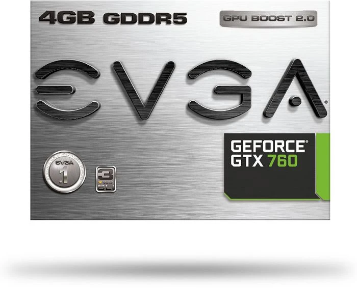 EVGA GeForce GTX 760, 4GB GDDR5, 2x DVI, HDMI, DP