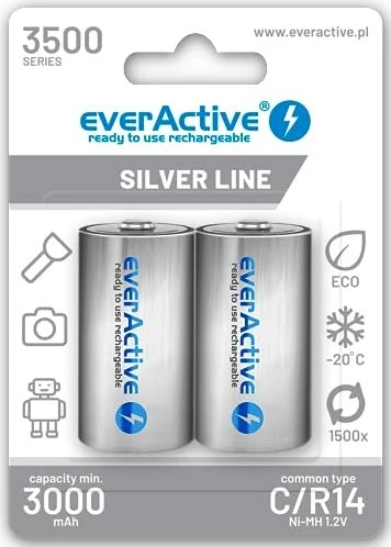 everActive Silver Line Baby C NiMH 3500mAh, 2er-Pack