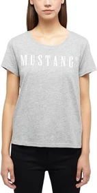 Mustang Alma mit Print T-Shirt kurzarm grey melange (Damen)
