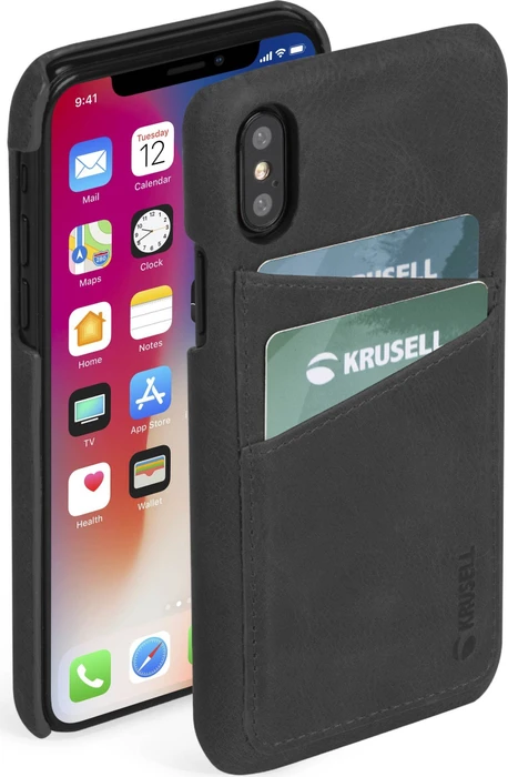 Krusell Sunne 2 Card Cover für Apple iPhone XS Max schwarz
