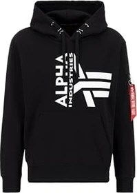Alpha Industries Half Logo Foam Hoodie schwarz (Herren)