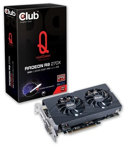 Club 3D Radeon R9 270X royalQueen Dual-Fan, 2GB GDDR5, 2x DVI, HDMI, DP