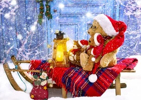 ENJOY Puzzle Teddy Bears with Santa Hats