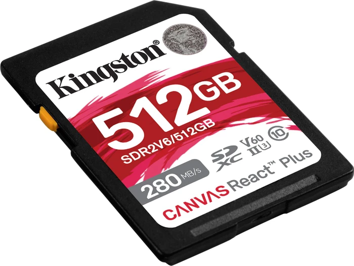 Kingston Canvas React Plus V60 R280/W150 512GB, UHS-II U3, Class 10