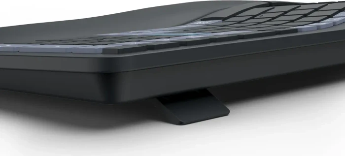Hama WK-900 Ergo Multi-Device Tastatur, schwarz, LEDs weiß, mit Handballenauflage, USB/Bluetooth, DE