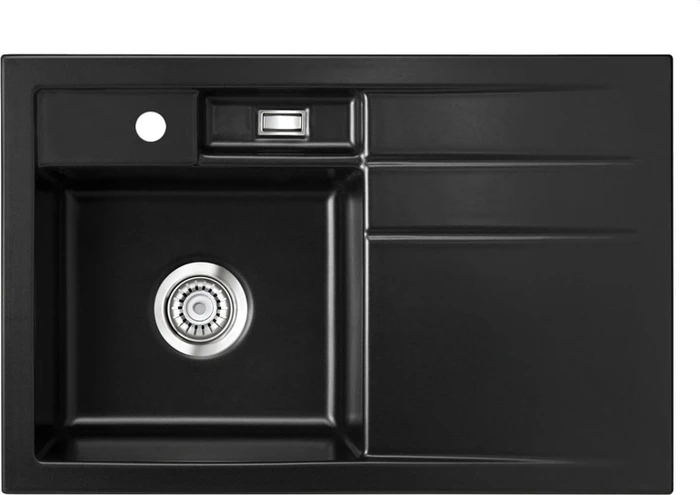 systemceram Bela 78 Einbau Becken links nero