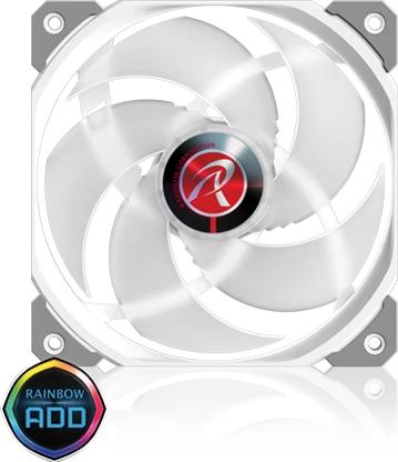 Raijintek Ageras 12 White ARGB, LED-Steuerung, 120mm, 2er-Pack