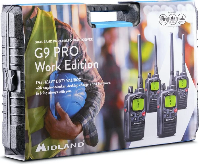 Midland G9 Pro Kofferset schwarz, 4er-Pack