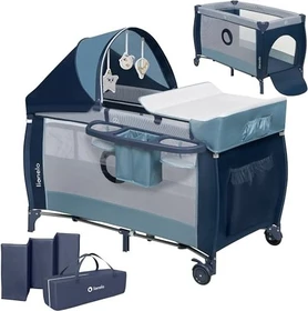 Lionelo Sven Plus 2in1 Reisebett blue navy