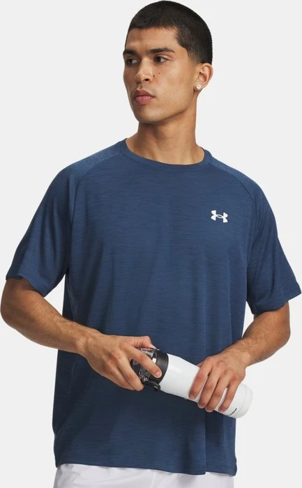 Under Armour Tech Textured Funktionsshirt kurzarm wham blue/white (Herren)
