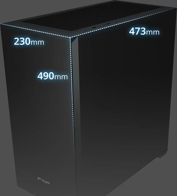 FSP U530-BS, schwarz, schallgedämmt