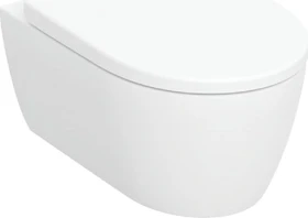 Geberit iCon Set Wand-WC Tiefspüler, geschlossene Form, Rimfree, mit WC-Sitz, weiß