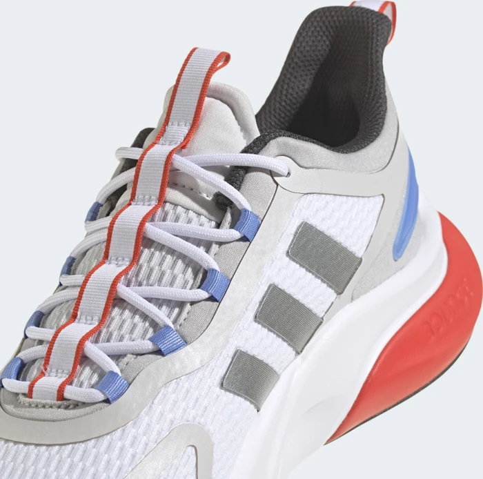 adidas Alphabounce+ Sustainable Bounce cloud white/silver metallic/blue fusion (Herren)