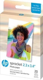 HP ZINK Sticker Fotopapier glänzend weiß, 58x86mm, 20 Blatt