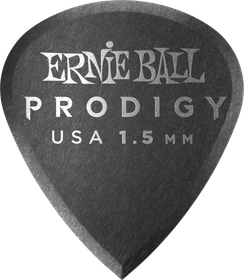Ernie Ball Black Mini Prodigy Pick, 1.5mm, 6-Pack