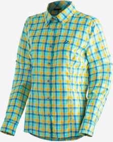 Maier Sports Nanni Hemd langarm blue yellow check (Damen)