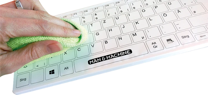Man & Machine Its Cool Flat Keyboard, weiß, USB, DE